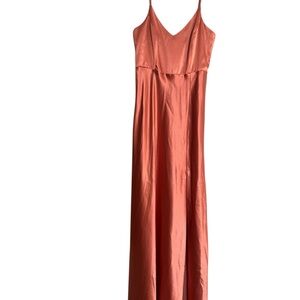 Birdy Grey Satin Dress in Rich Copper Vintage Style